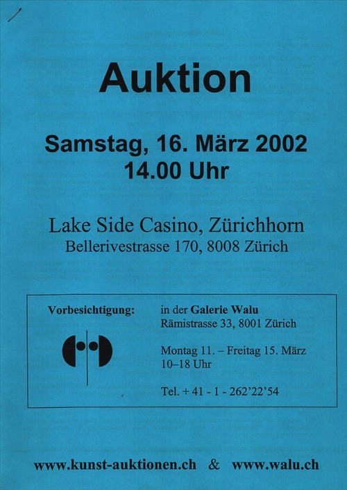 Galerie Walu. Tribal Art. Auktionskatalog März 2002